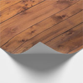 Bruin getextureerd hout  cadeaupapier (Hoek)