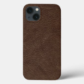 Bruin getextureerd leder Case-Mate iPhone case (Achterkant)