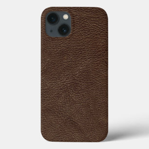 Bruin getextureerd leder Case-Mate iPhone case