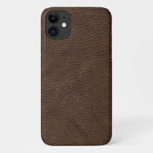 Bruin getextureerd leder Case-Mate iPhone case