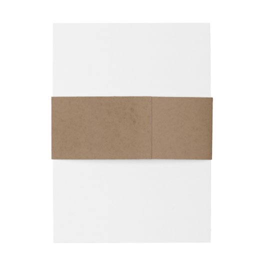 Bruin getextureerd Modern Minimal Wedding Uitnodigingen Wikkel (Achterkant Voorbeeld)