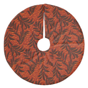 Bruin getextureerde kerstboomrok fleece kerstboom rok