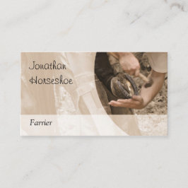 Bruin getinte foto van een boerenbedrijf visitekaartje