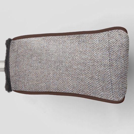 Bruin getweend weefsel golfheadcover (Voorkant)