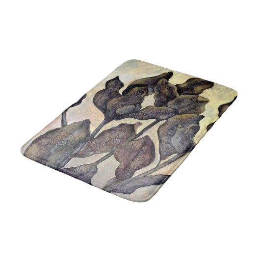 Bruin geverfd leder bath Mat (Gekanteld)