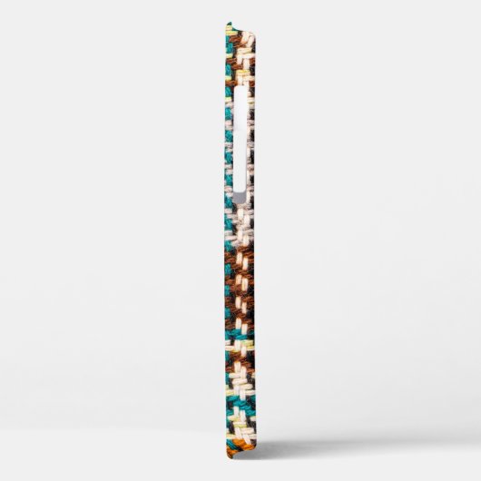 Bruin gevriesdroogde stof met gekleurde draden. Sc Case-Mate iPhone Case (Achterkant / Links)