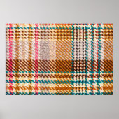 Bruin gevriesdroogde stof met gekleurde draden. Sc Poster (Voorkant)