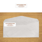 Bruin Gewone Tekst Zakelijk Merk op Terugkeeradres Etiket