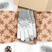 Bruin Gingerbread Man Kerstmis Tissuepapier