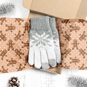 Bruin Gingerbread Man Kerstmis Tissuepapier