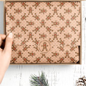 Bruin Gingerbread Man Kerstmis Tissuepapier
