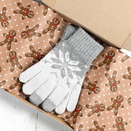 Bruin Gingerbread Man Kerstmis Tissuepapier