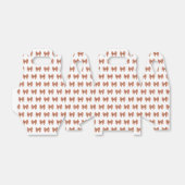 Bruin gingham boog patroon bedankdoosjes (Uitgevouwen)