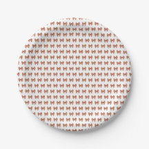 Bruin gingham boog patroon