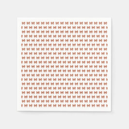 Bruin gingham boog patroon servet