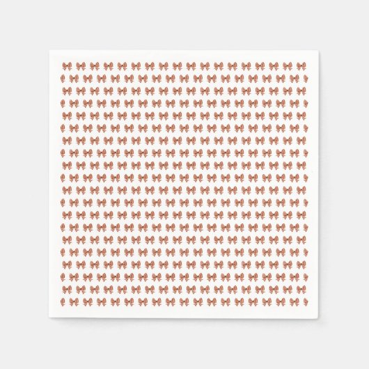 Bruin gingham boog patroon servet (Voorkant)