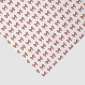 Bruin gingham boog patroon tissuepapier (Detail)