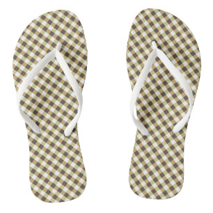 Bruin Gingham Design Teenslippers