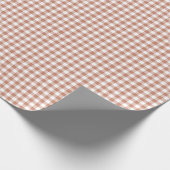 Bruin Gingham Rutpatroon Cadeaupapier (Hoek)