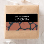 Bruin Giraffe-furpatroon Etiket (Insitu)