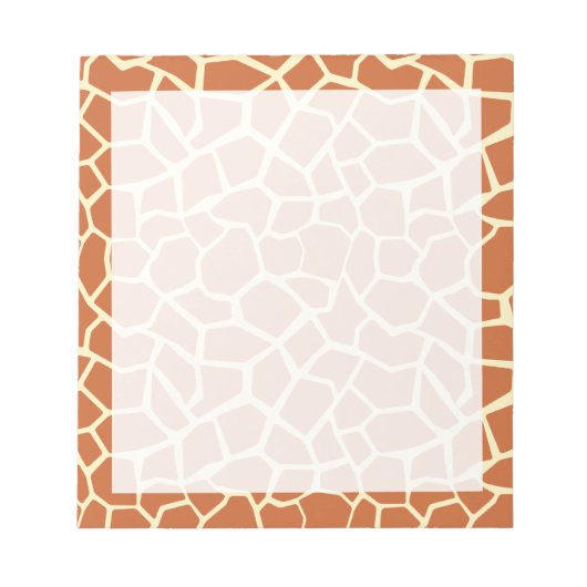 Bruin Giraffe Pattern Notitieblok (Voorkant)