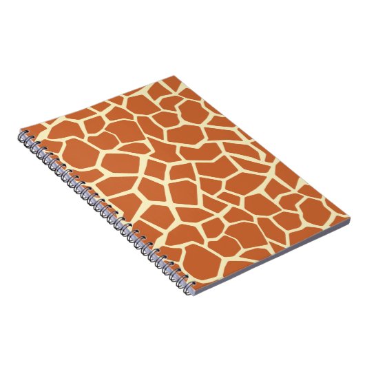 Bruin Giraffe Pattern Notitieboek (Rechterzijde)