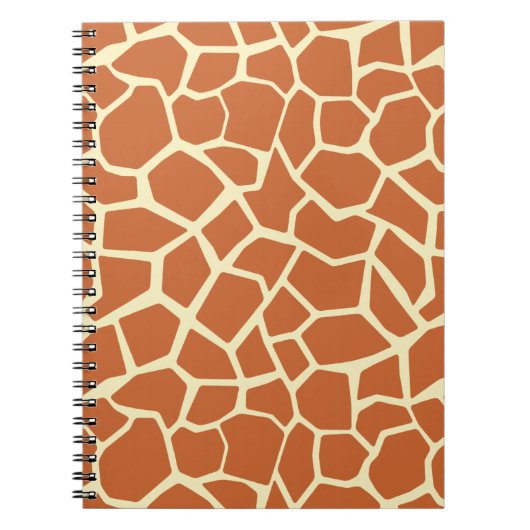Bruin Giraffe Pattern Notitieboek (Voorkant)