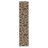 Bruin Giraffe Skin Pattern Korte Tafelloper (Voorkant)