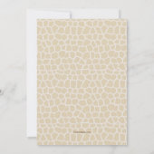 Bruin Giraffe Uitnodiging (Achterkant)