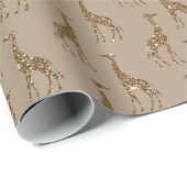 Bruin Giraffe van crème Cadeaupapier (Rol Hoek)