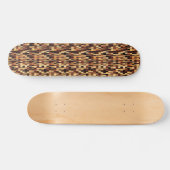 Bruin glazen patroon persoonlijk skateboard (Horizontaal)