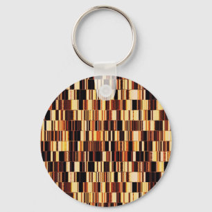 Bruin glazen patroon sleutelhanger