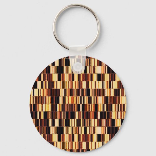 Bruin glazen patroon sleutelhanger (Voorkant)
