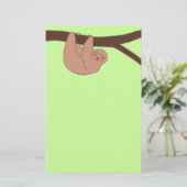 Bruin glimlach met hartsnoer briefpapier (Staand voorkant)