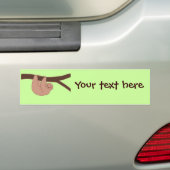 Bruin glimlach met hartsnoer bumpersticker (Op auto)
