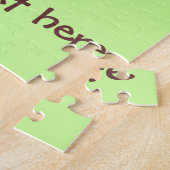 Bruin glimlach met hartsnoer legpuzzel (Zijkant)