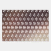 Bruin glitter Modern Festive Tree & Snowflake Inpakpapier Vel (Voorkant 3)
