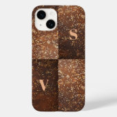 Bruin Glitterend Case-Mate iPhone Case (Achterkant)