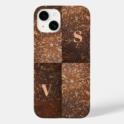 Bruin Glitterend Case-Mate iPhone Case (Achterkant)