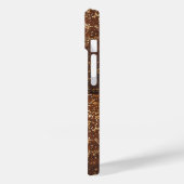 Bruin Glitterend Case-Mate iPhone Case (Achterkant / Links)