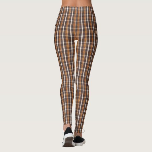 Bruin Gold Autumn Pset Pattern Leggings (Achterkant)