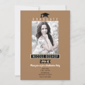 Bruin Gold Black Afstuderen Foto: Kaart (Voorkant)