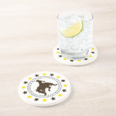 Bruin Gold Bucking Horse Zandsteen Onderzetter (Zijkant)