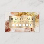 Bruin Gold Glitter-Waterverf Loyalty-kaart Visitekaartje (Voorkant)