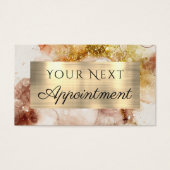 Bruin Gold Glitter-Waterverf Visitekaartje (Voorkant)