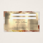 Bruin Gold Glitter-Waterverf Visitekaartje (Achterkant)