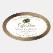 Bruin Gold Glitter White Product Labels Ladybug (Voorkant)