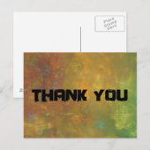 Bruin Gold Green Earthy Abstract Design Hartelijk  Briefkaart (Voorkant / Achterkant)