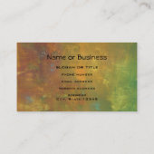Bruin Gold Green Earthy Abstract Design Visitekaartje (Achterkant)