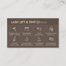 Bruin Gold Lash Lift Tint Aftercare Instructions